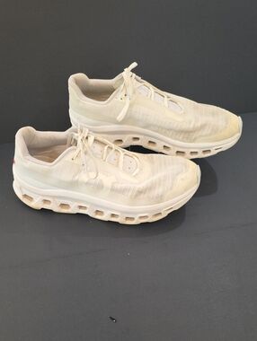 On Running CloudMonster Men's Cream/White Athletic Shoes Size 12